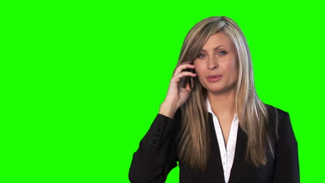 green screen footage of an attractive businesswoman