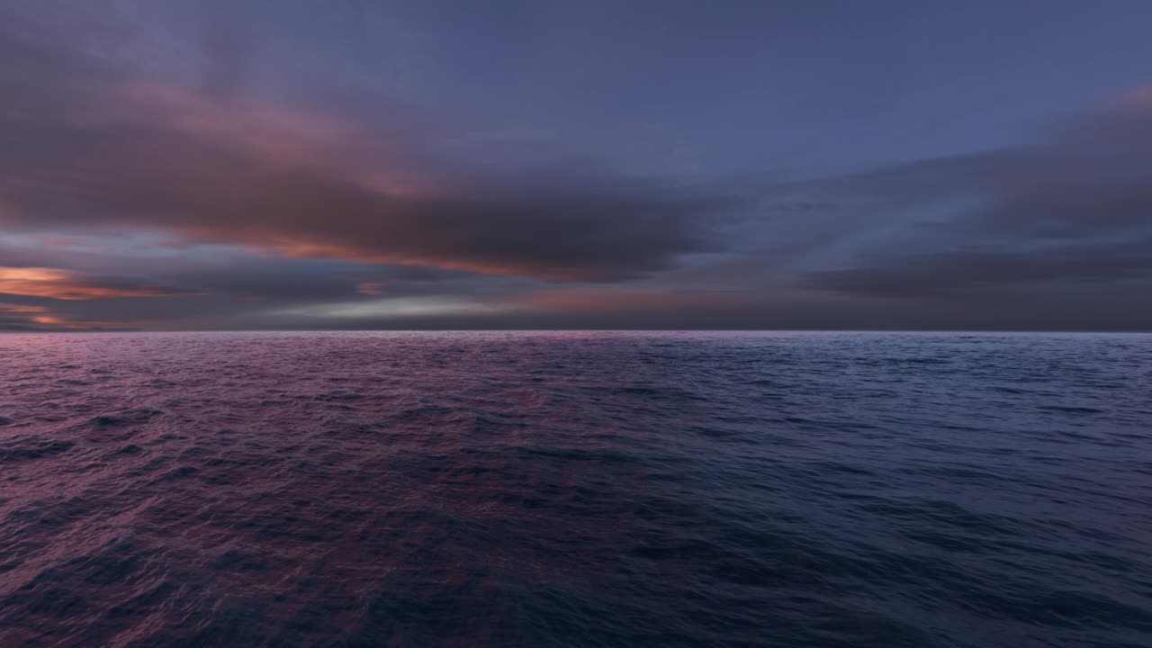 océano puesta de sol movimiento de fondo bucle 02