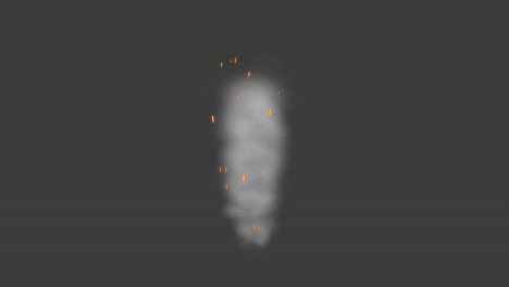Smoke and Sparks Particle Effect on Dark Background