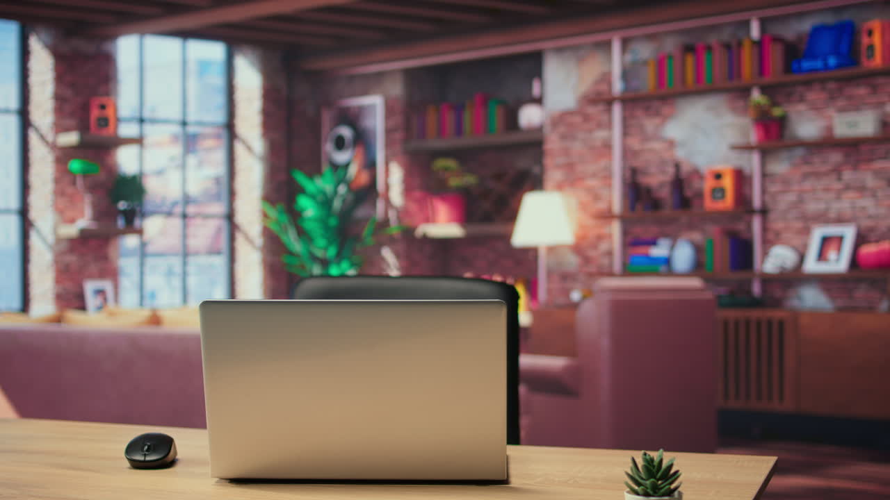 산업 및 고전적인 장식 요소와 함께 세련된 빈 집