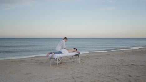 beach massage session