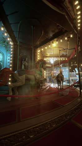 vintage carousel at night