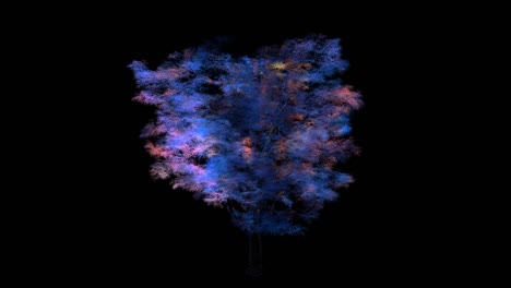 las partículas forman un árbol hermoso. fondo abstracto. concepto de ecología y tecnología