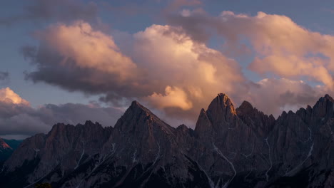 mountain peaks at sunset