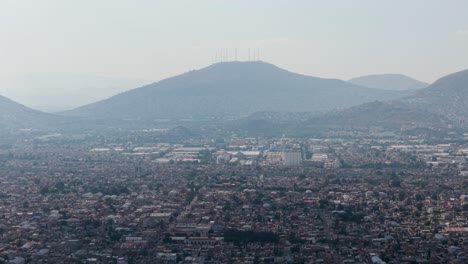 industrial zone of ecatepec seen from aerial telephoto