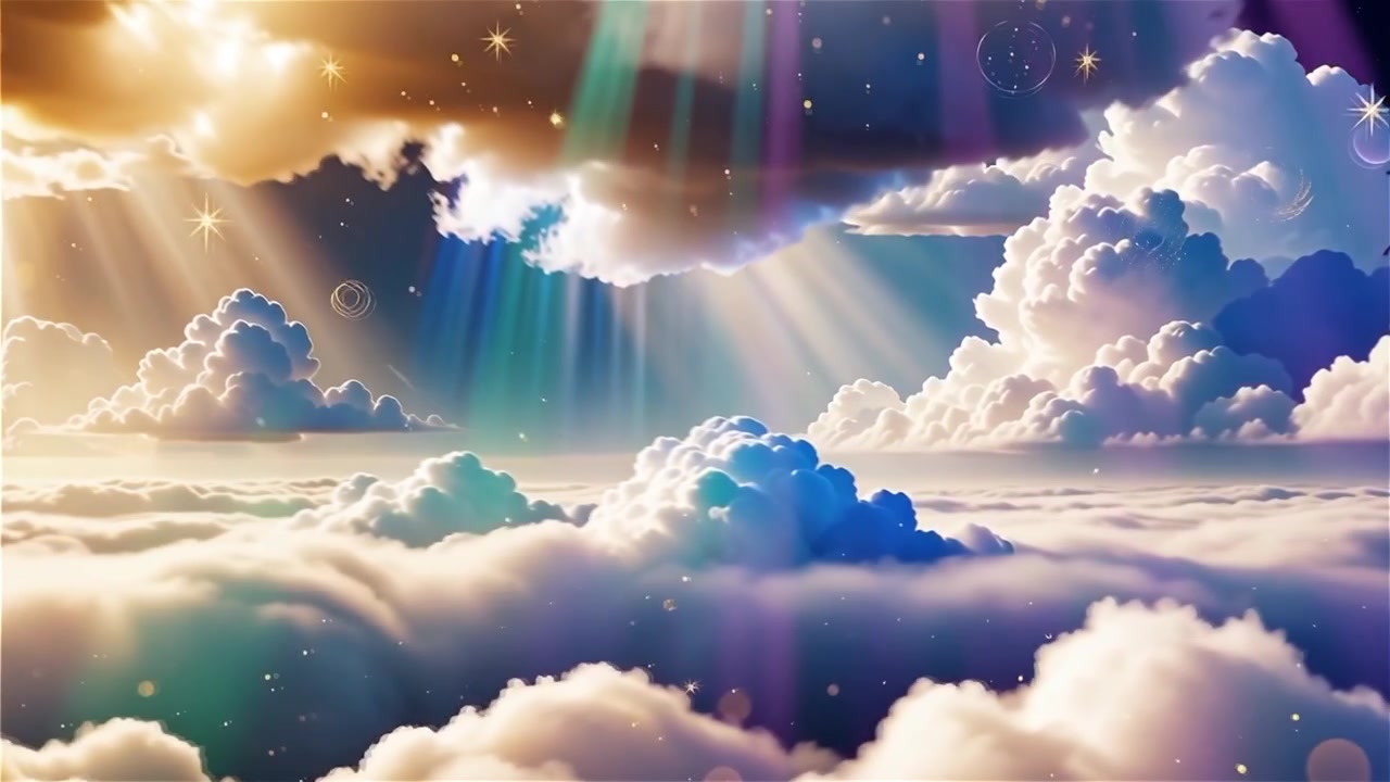 Christian Heavenly Light Worship Background