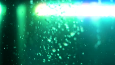 líquido verde con burbujas