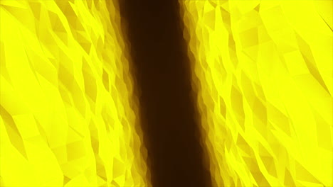 abstract yellow low poly tunnel