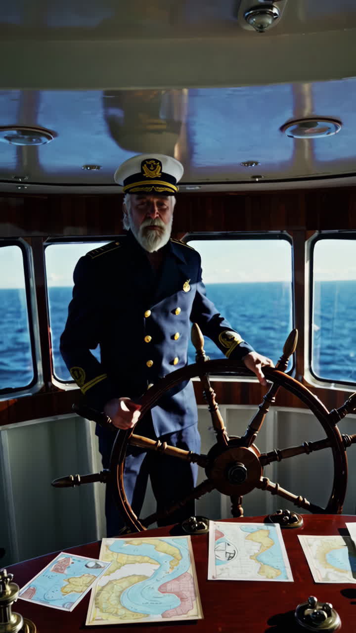 Captain Steering a Ship