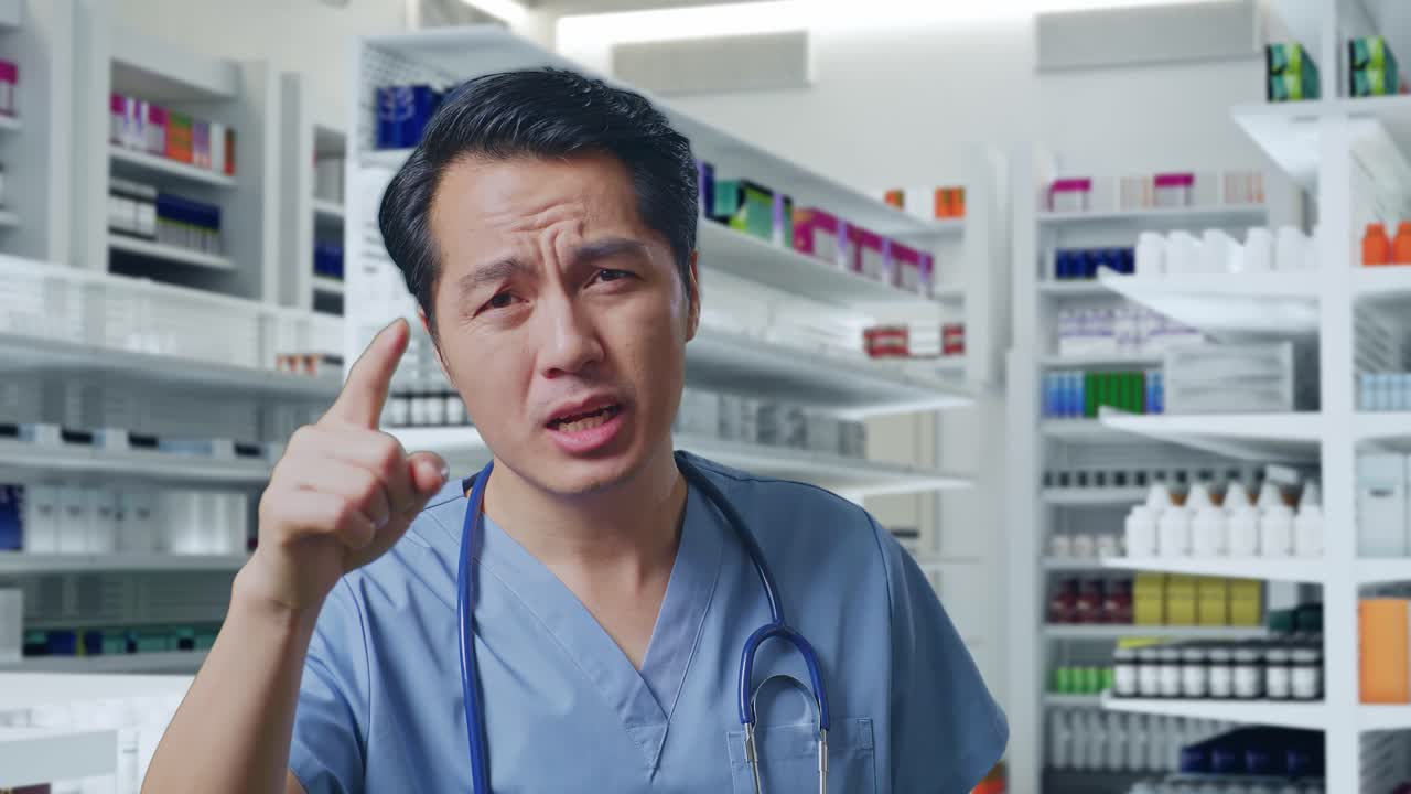 약국에서 논쟁하는 의사