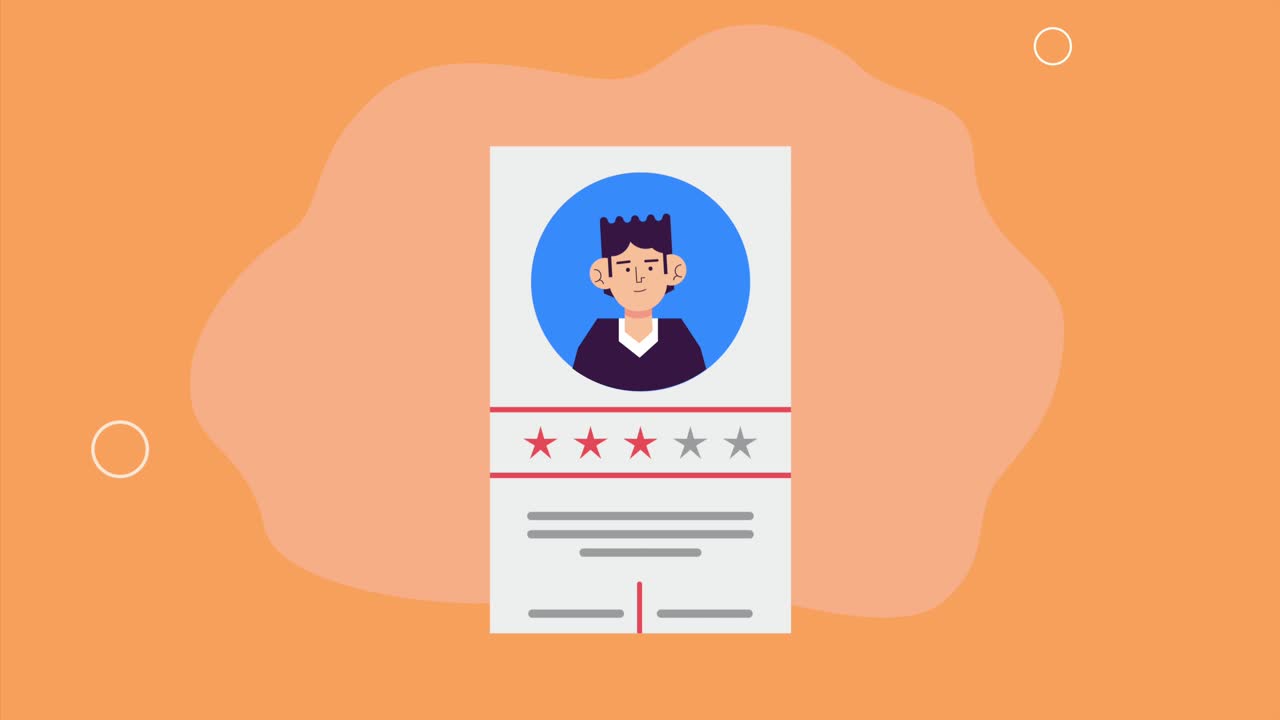 young man worker in access account animation