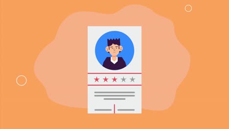 joven trabajador en la animación de la cuenta de acceso