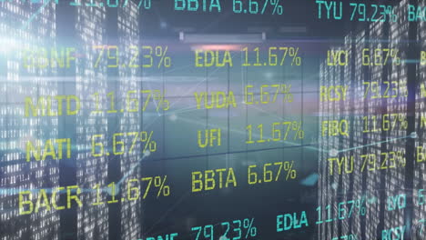 animación del procesamiento de datos sobre formas