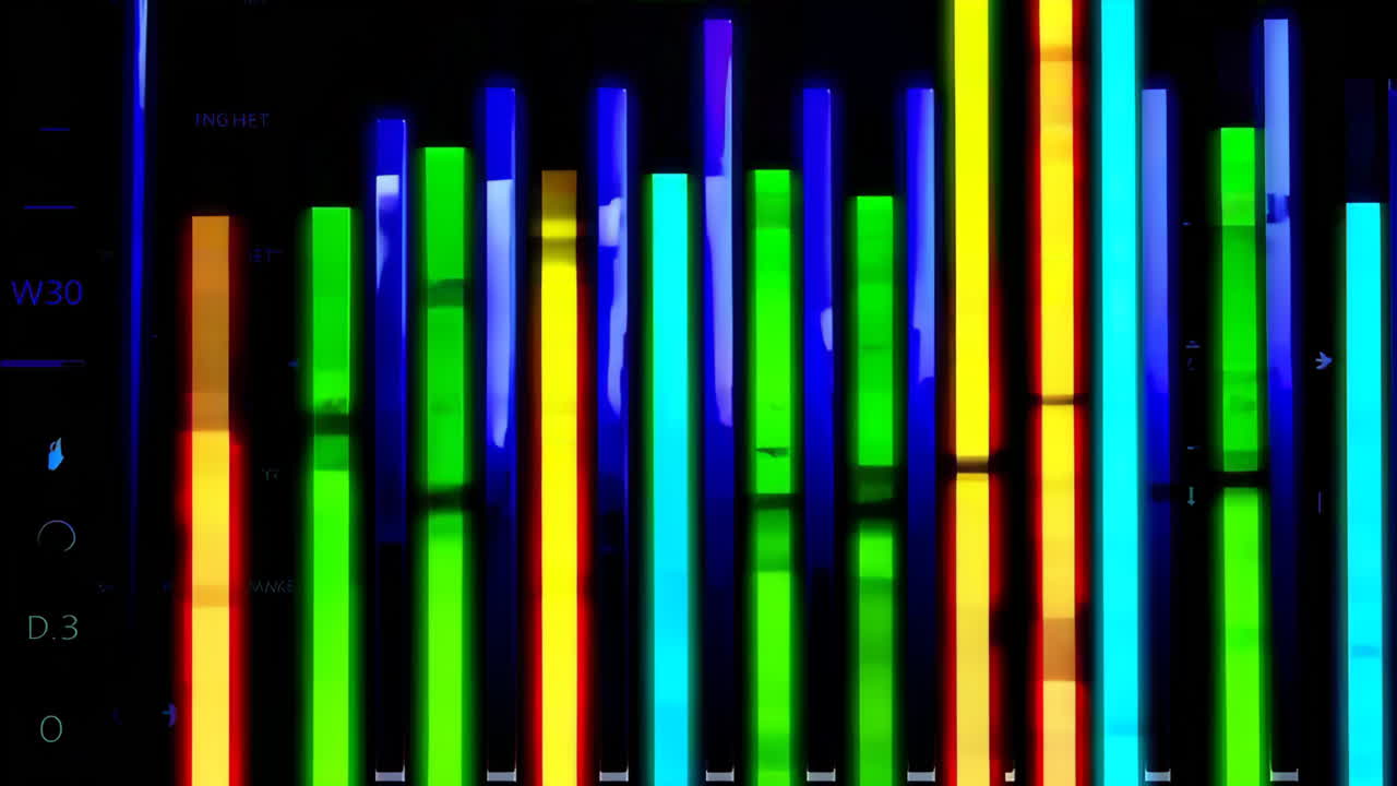 Colorful Audio Visualization Display