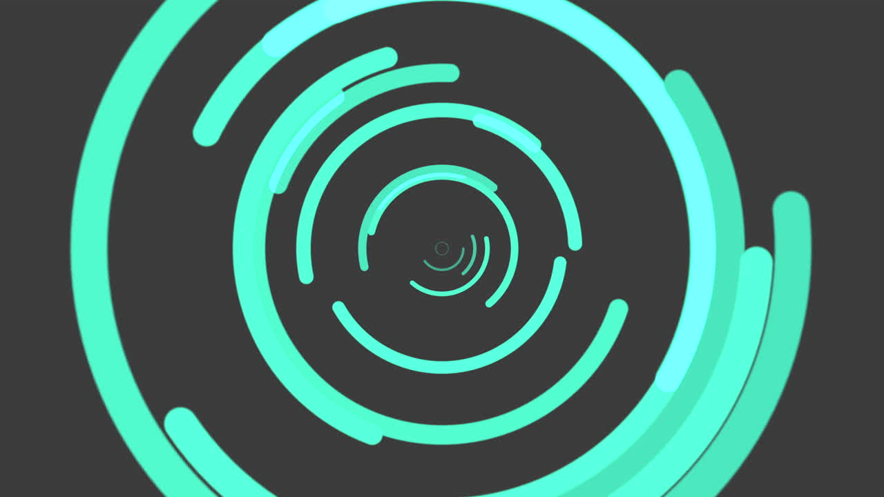 모션 소개 기하학적 녹색 프랙탈 라인 사각형 추상적 인 배경