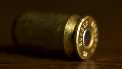 close-up of a bullet casing