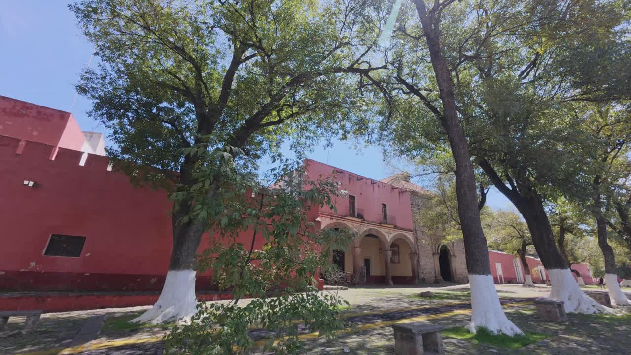 Ex Convento de San Francisco, capturing the structure and gardens