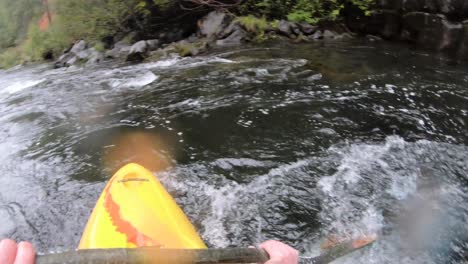 whitewater kayaking the class iv natural bridge section of the upper rogue river in southern oregon