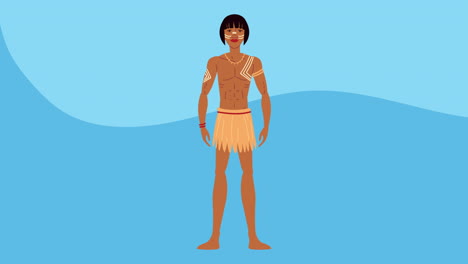 male indigenus ethnicity character animation