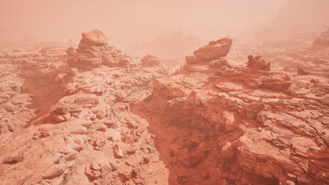 Luftaufnahme-Des-Grand-Canyon-Im-Nebel