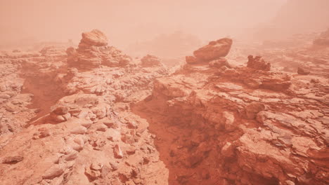 gran cañón aéreo en la niebla