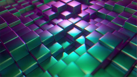 fondo abstracto de cubos brillantes de metal. iluminación de la moda moderna. bucle sin costuras animación 4k