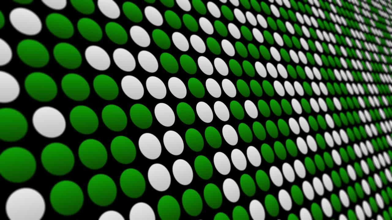 White and green rounds pattern animated background