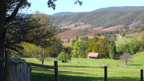 farms and cabins line a valley in the blue ridge mountains of west virginia 1