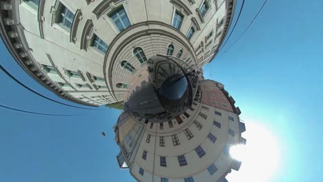 little planet format of munich in germany