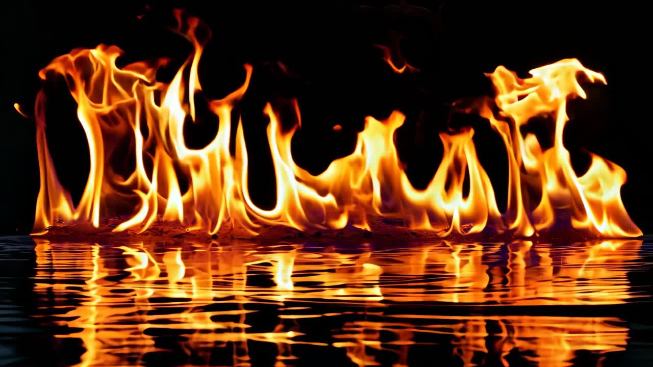 검은색 배경에 불꽃의 그룹