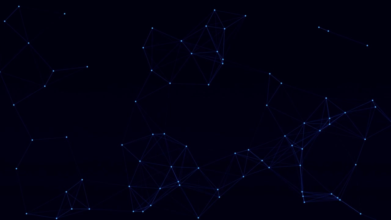 Abstract Digital Network Connection with Glowing Blue Nodes and Lines