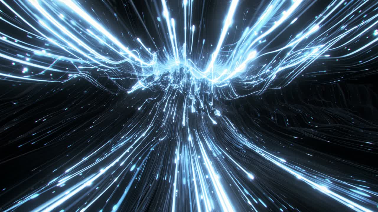 flujo de luz brillante animación de bucle sin costuras de renderizado 3d