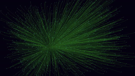 connected futuristic dots and lines in dark space