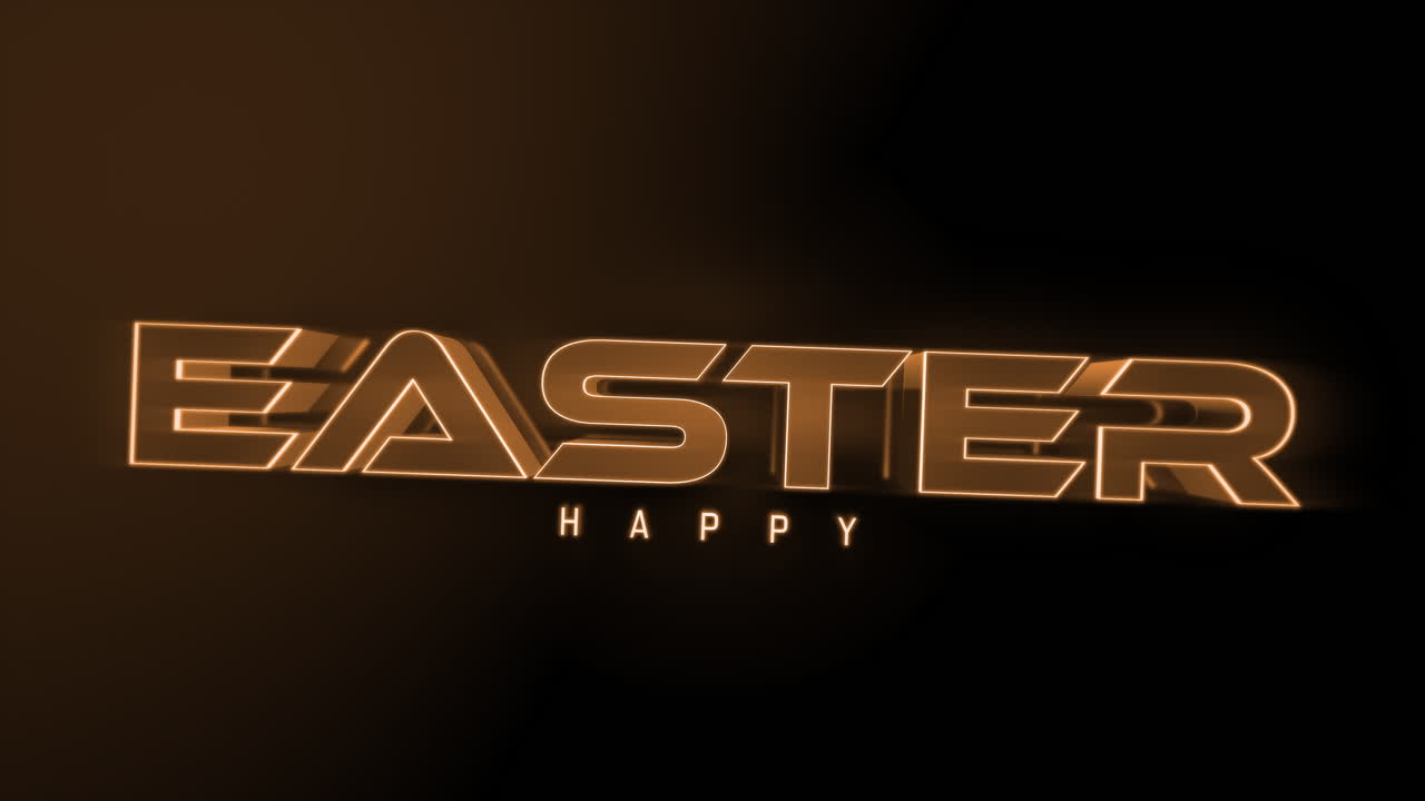 felices pascuas monocromáticas en degradado naranja