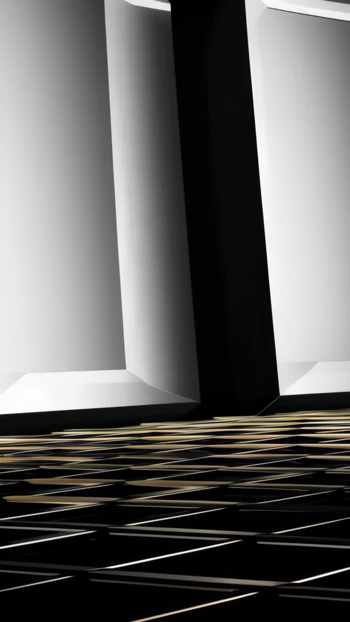 Black and Gold Geometric Product Display