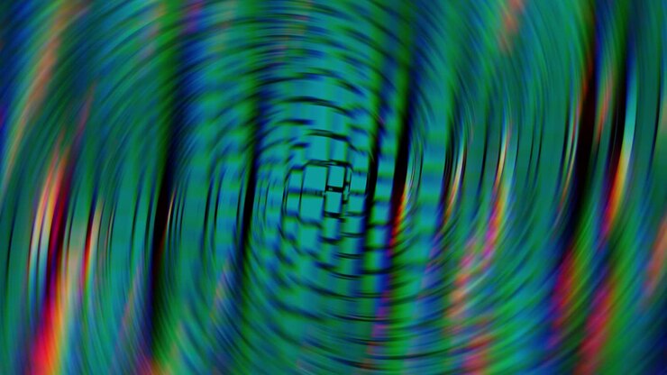 Distorted background lens. 4K motion graphics