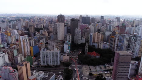 aerial view to sao paulo downtown, brazil