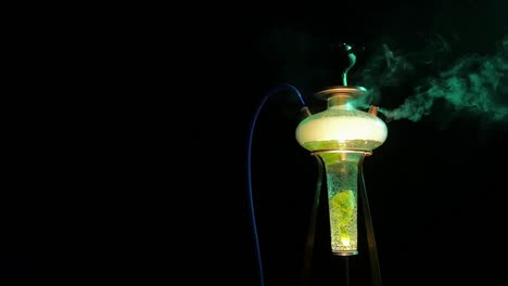 hookah with green smoke