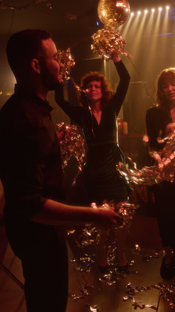 Confetti Party Celebration with Disco Ball