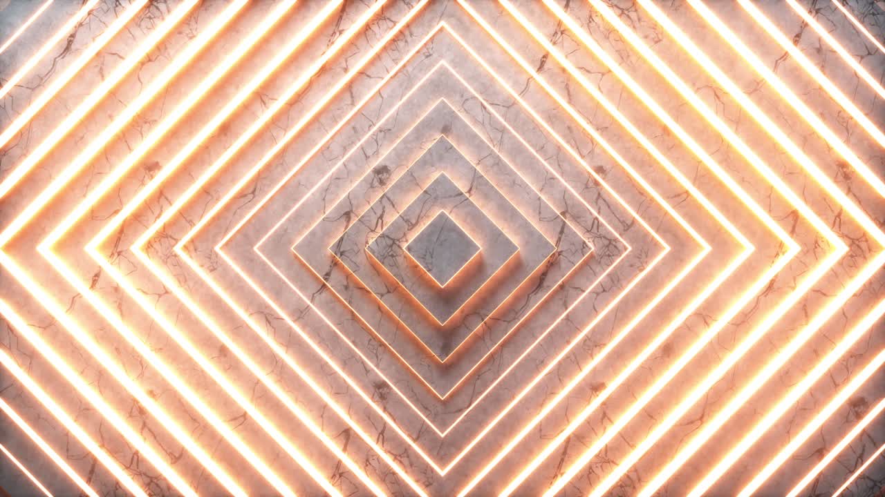네온 조명과 함께 기하학적 대리석 패턴
