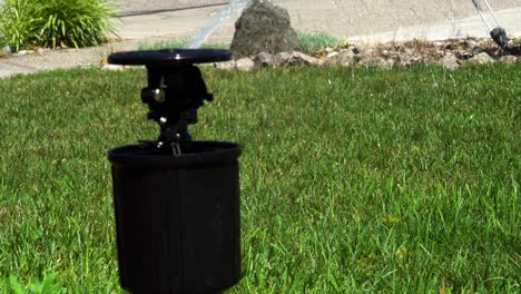 a sprinkler finishes its rotation before closing up