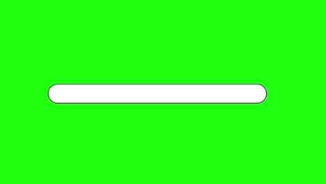 semplice barra di caricamento sullo sfondo dello schermo verde