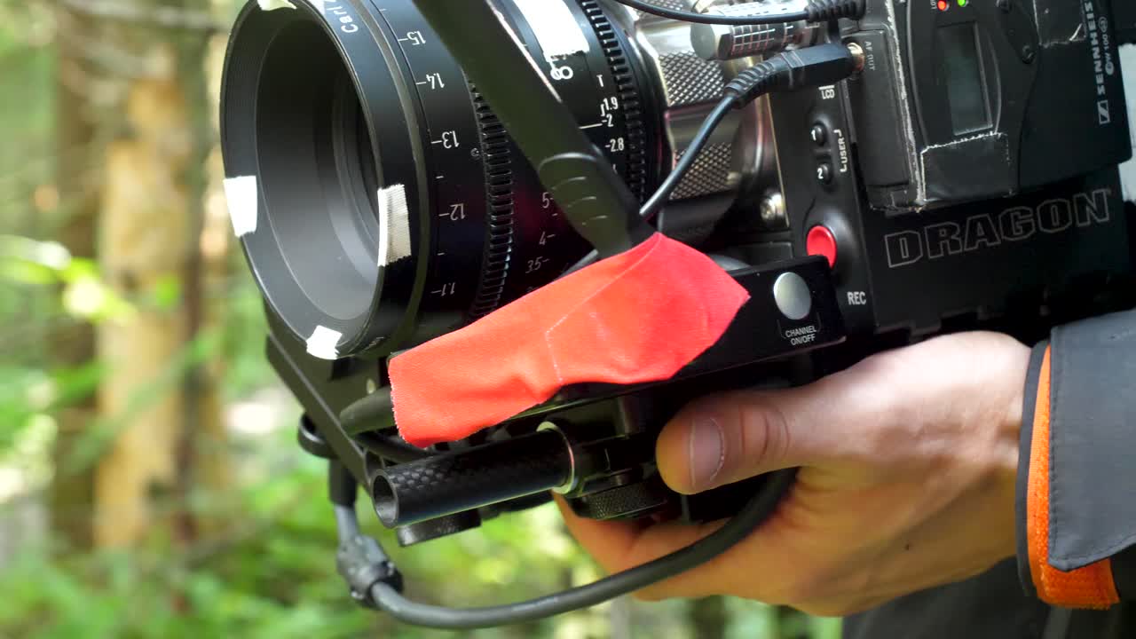 숲에서 촬영하는 것