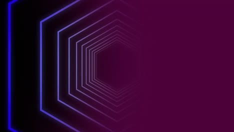 Purple-hexagon-shape-against-be-color-background-