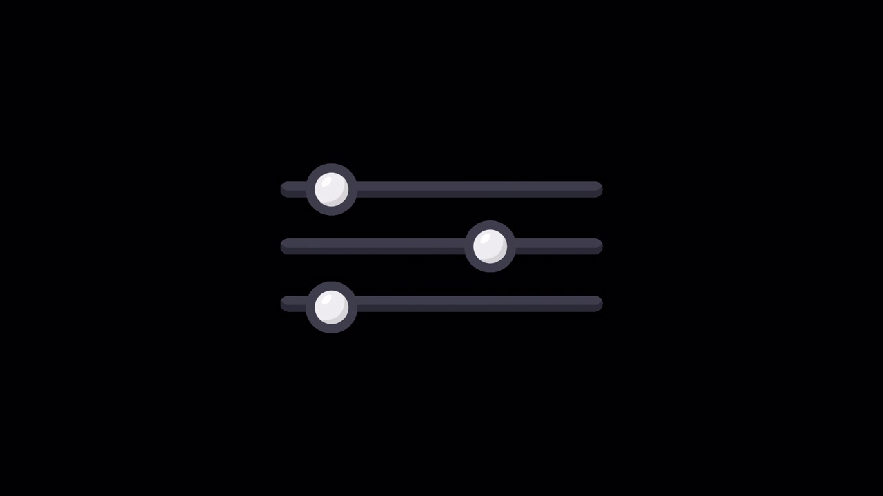 UI UX Animation of Three Horizontal Sliders
