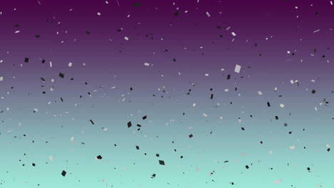 animation of confetti falling over gradient blue background