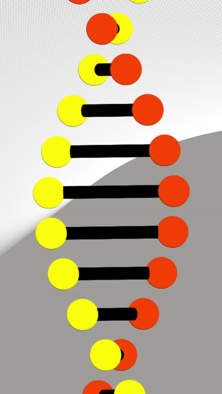 Video of dna strand spinning with copy space on grey background