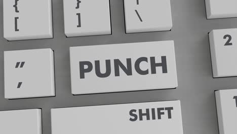pulsando el botón de perforación en el teclado