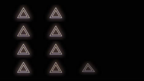 gold triangles pattern with led light in club style