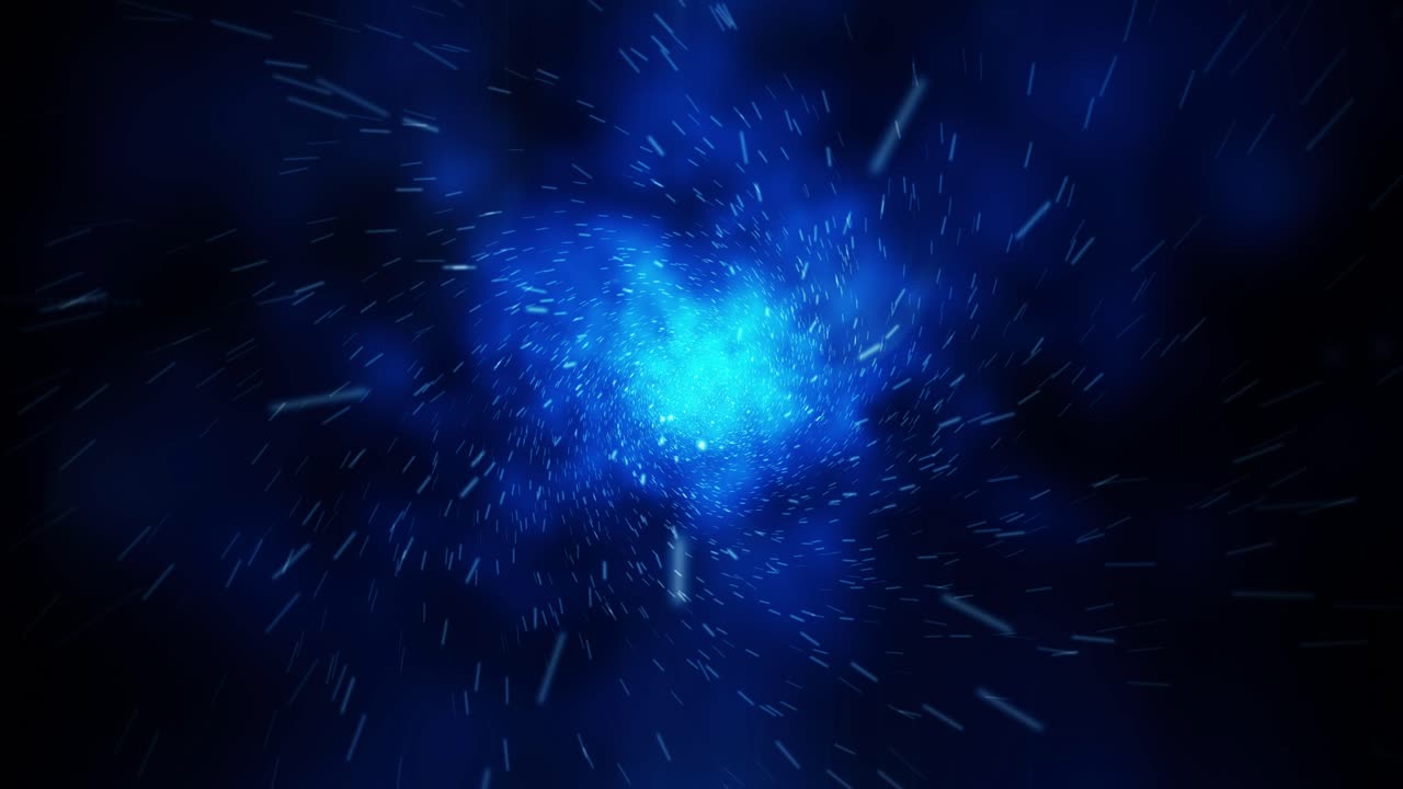 Abstract Blue Cosmic Spiral